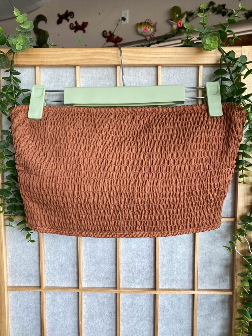 Old Navy Smocked Tube Crop Top - Rust